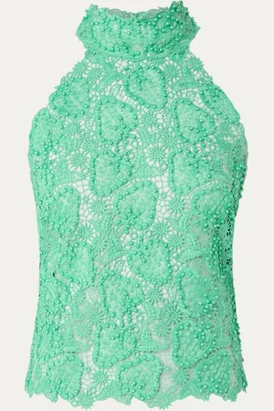 Fabienne Chapot Fragola haltertop met broderie en imitatieparels