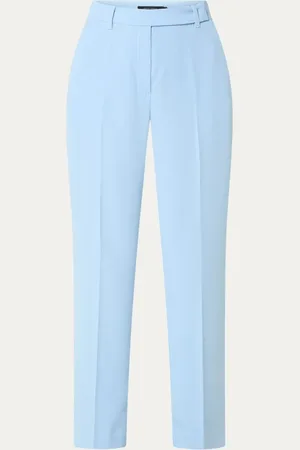 Claudia Sträter High waist straight fit pantalon met steekzakken