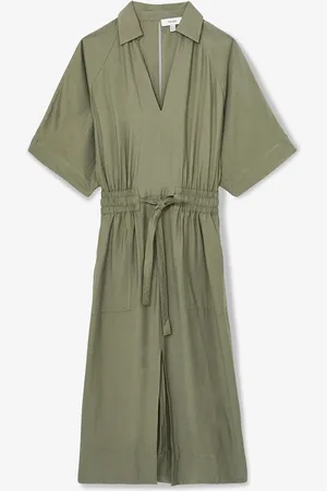 Reiss Cecilia midi tuniekjurk met strikceintuur