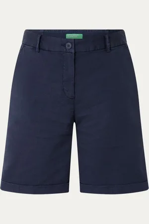 Benetton High waist regular fit korte broek met steekzakken