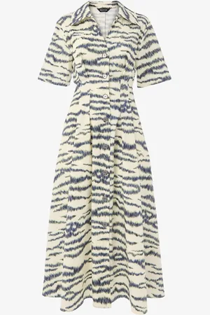 Whistles Midi blousejurk in lyocellblend met dierenprint