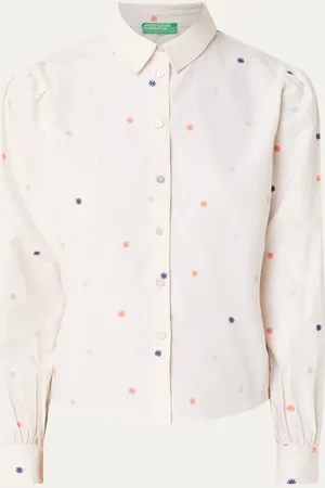 Benetton Cropped blouse met borduring