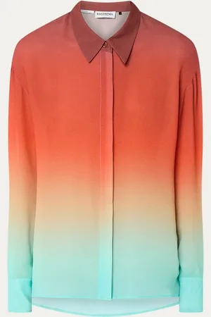 Essentiel Antwerp Heden blouse van crêpe met dip-dye dessin