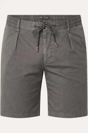 Profuomo Straight fit korte broek met trekkoord en steekzakken