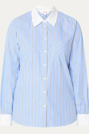 Claudia Sträter Blouse met streepprint en borstzak