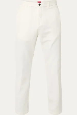 HUGO BOSS David tapered fit broek met steekzakken