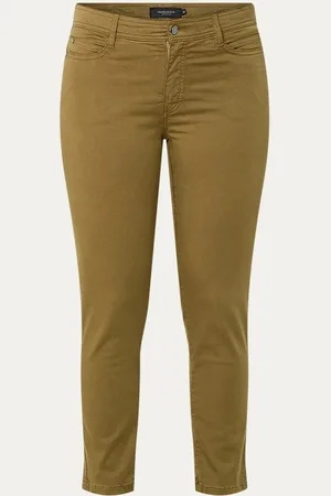 Claudia Sträter Mid waist skinny cropped broek in lyocellblend met steekzakken