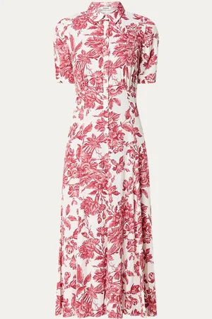 Sandro Midi blousejurk met bloemenprint