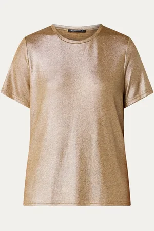 Expresso T-shirt met metallic finish