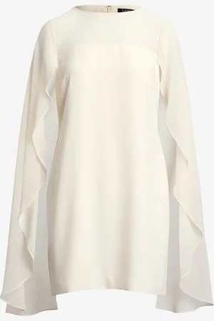 Ralph Lauren Georgette mini cocktailjurk met cape