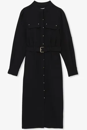 Reiss Isla midi blousejurk met ceintuur