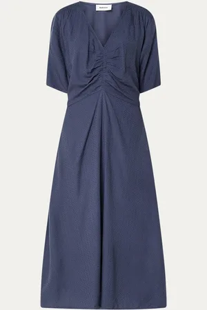 Modstrom Miguel midi jurk met gedrapeerd detail
