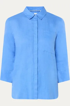 Brax Vicki blouse van linnen met borstzak