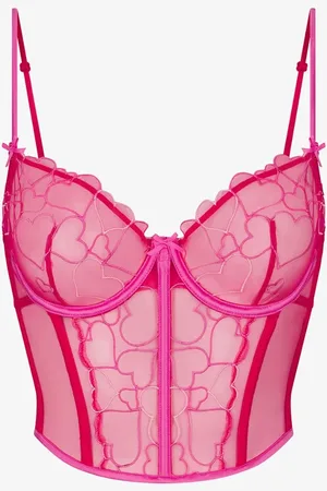 SKIMS Embroidered Tulle korset met borduring