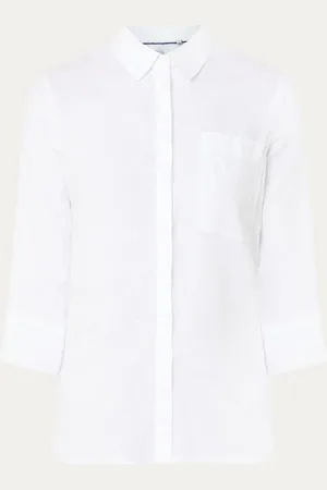 Brax Vicki blouse van linnen met borstzak