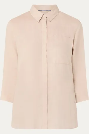 Brax Vicki blouse van linnen met borstzak
