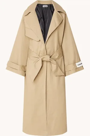 Laagam Londres trenchcoat met strikceintuur