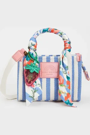 Kurt Geiger Southbank handtas van canvas met streepprint