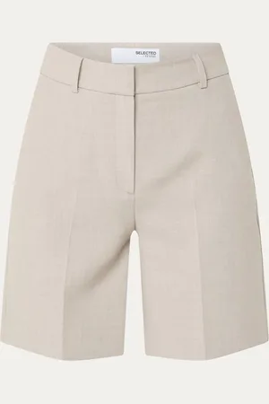 SELECTED Frita high waist loose fit korte broek met steekzakken