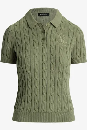 Ralph Lauren Kabelgebreide polo met logoborduring