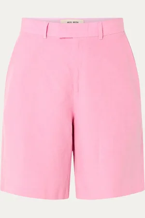 Mos Mosh MMLufina high waist straight fit korte broek in linnenblend