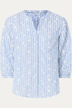 Brax Velia blouse met bloemborduring