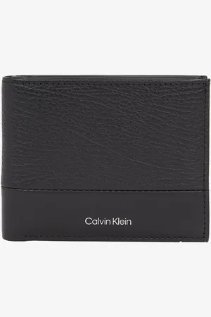 Calvin Klein Portemonee van leer met logoprint