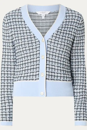 L.K. Bennett L-K-Bennett Grofgebreid vest met ingebreid patroon