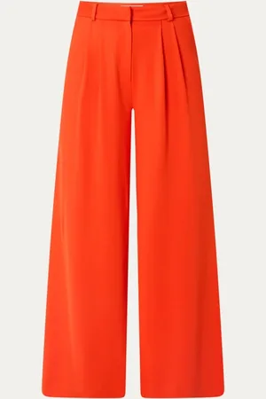 L.K. Bennett L-K-Bennett Sykes high waist wide fit pantalon van crêpe met steekzakken