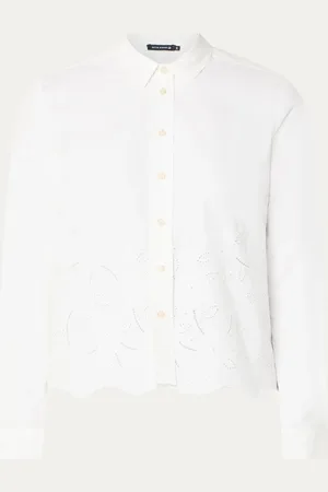 River Woods Blouse met broderie