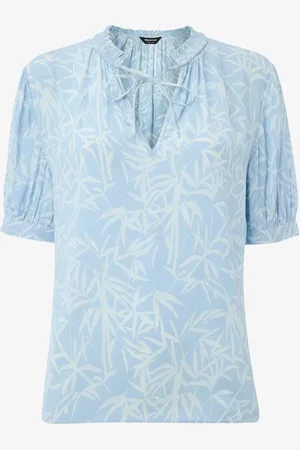 Whistles Bamboo tuniek met bladprint