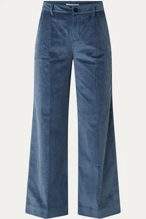 Bash Nali high waist wide fit broek van corduroy met steekzakken