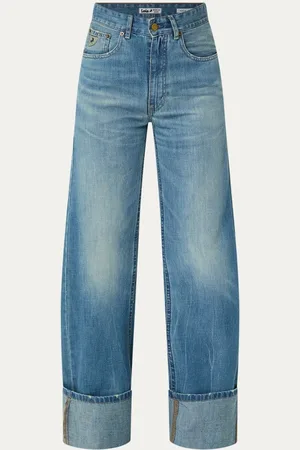 Lois Rosa high waist wide leg jeans met steekzakken