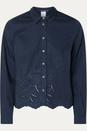 River Woods Blouse met broderie