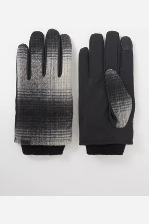 Dune Oakliy handschoenen in wolblend met ruitdessin