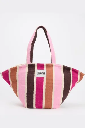 Fabienne Chapot River shopper van canvas met streepprint