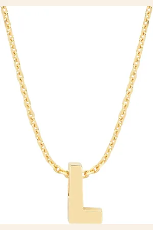 Diamond Point Geelgouden hanger L, Alphabet