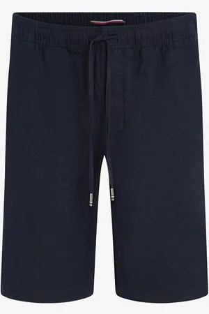Tommy Hilfiger Harlem straight fit korte broek in linnenblend