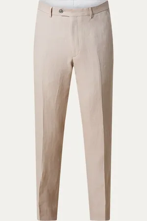 Oscar Jacobson Dandy straight fit pantalon van linnen