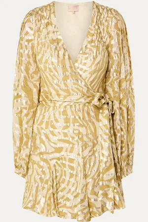 Josh V Aliya mini wikkeljurk met jacquard dessin en lurex