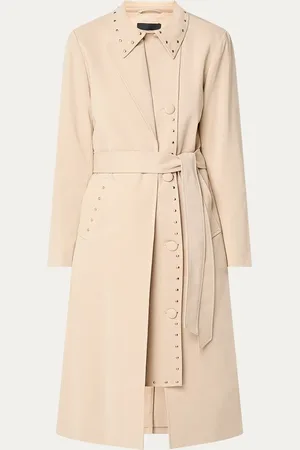NIKKIE. Ilion trenchcoat met strikceintuur en studs