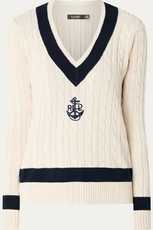 Ralph Lauren Kabelgebreide pullover met logoborduring