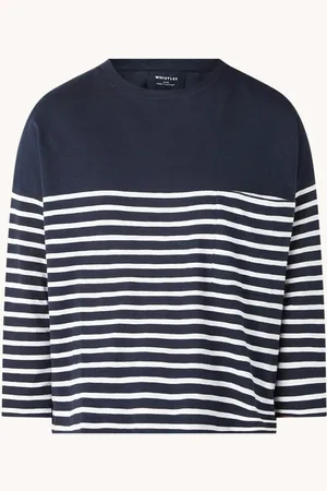 Whistles Longsleeve met streepprint en borstzak