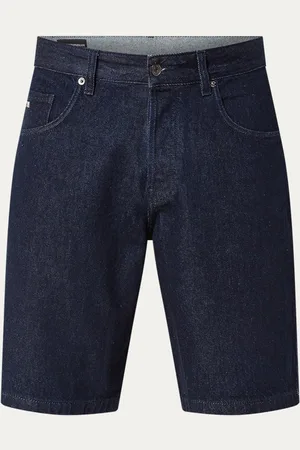 Emporio Armani Straight fit korte broek van denim met steekzakken
