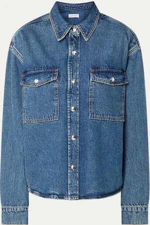 ANINE BING Paxton overshirt van denim met borstzakken