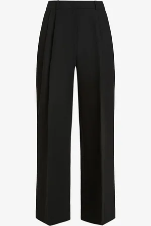 Tommy Hilfiger Mid waist straight fit pantalon in linnenblend