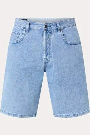 Emporio Armani Straight fit korte broek van denim met steekzakken