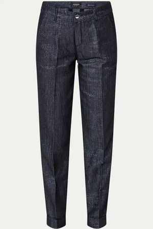Rosner May mid waist slim fit cropped chino met lurex