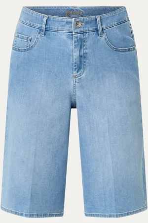 Atelier Gardeur High waist straight fit korte broek van denim
