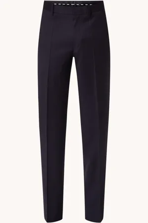 HUGO BOSS H-Lenon-B1 slim fit pantalon van scheerwol
